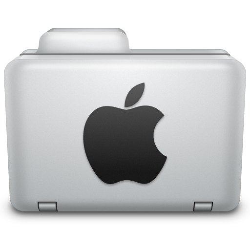 Noir Apple Folder Icon 512x512 png